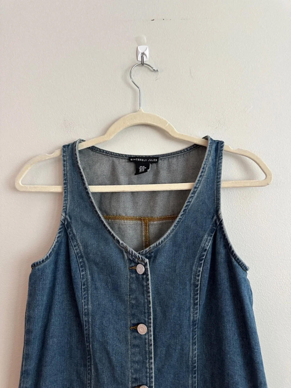 Sincerely Jules Denim Buttondown Dress - Size XS - Picture 6 of 7